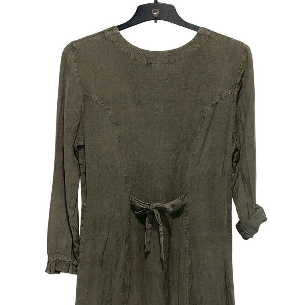 Naqui New York Womens Embellished Long Sleeve Fit & Flare Maxi Dress Green Large - Picture 4 of 9